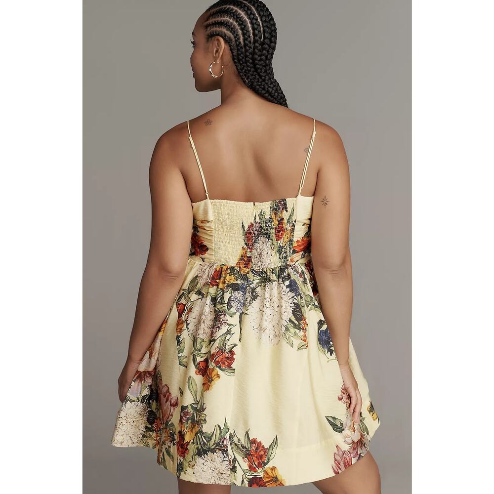 New Anthropologie Maeve Sleeveless Fit & Flare Mini Dress $168 PLUS 1X Yellow - Picture 3 of 8